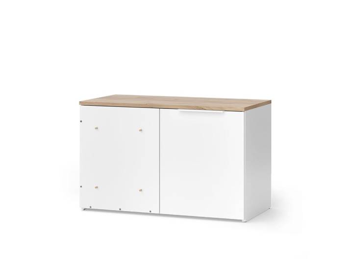 Commode dangle avec porte blanche/sonoma 80x50 cm