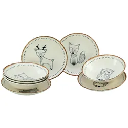 CreaTable, Geschirrset, Freunde des Waldes (8 Stk.)