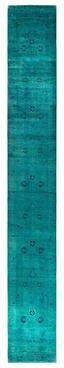 Overton "Contemporary Overdyed Wool Hand Knotted Runner - 2' 7"" x 18' 8"""