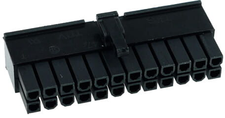 Phobya ATX Power Connector 24Pin Stecker inkl. 24 Pins - Black