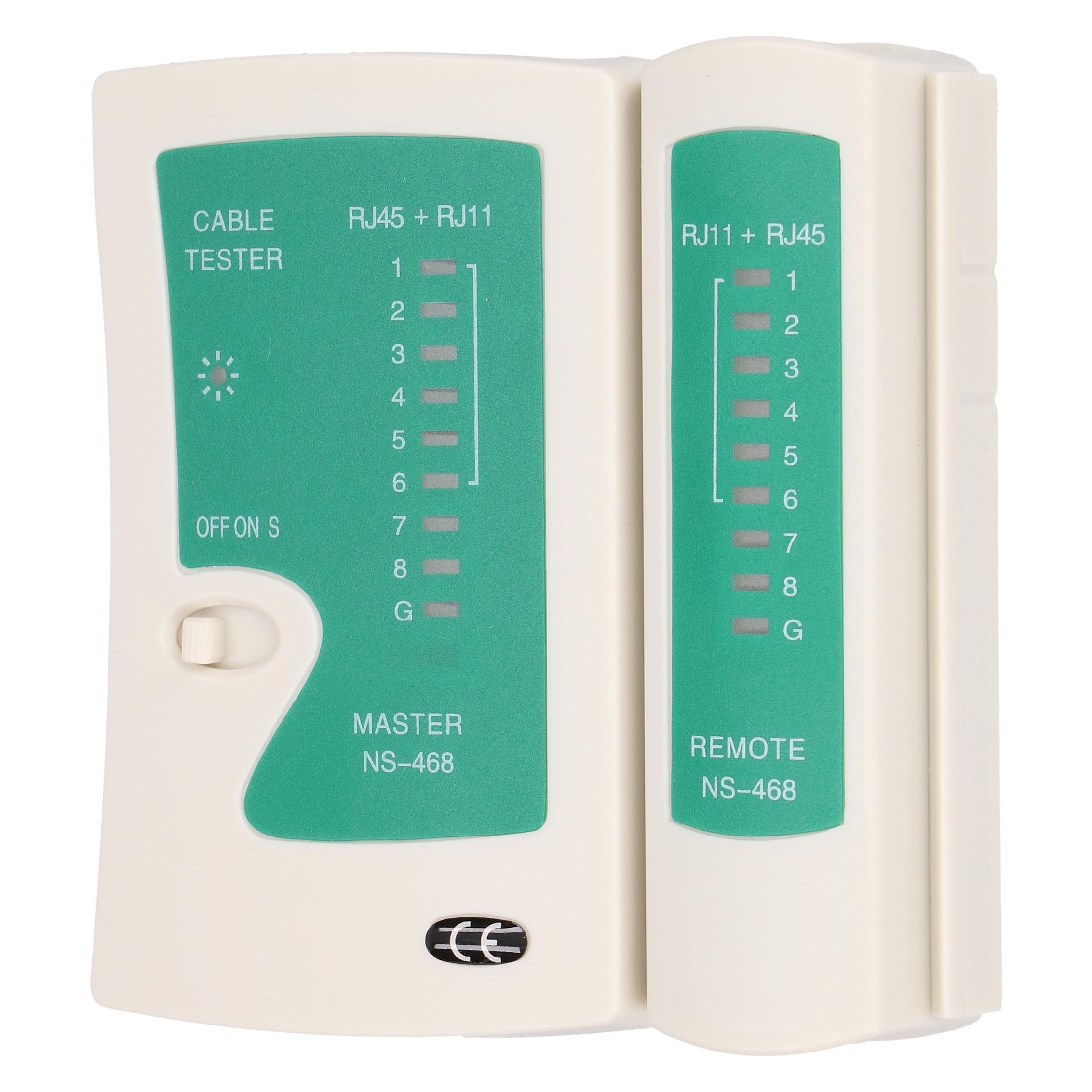 Extralink CABLE TESTER UTP/STP cable tester Black, Grey (Kabeltester) (EX.17191)