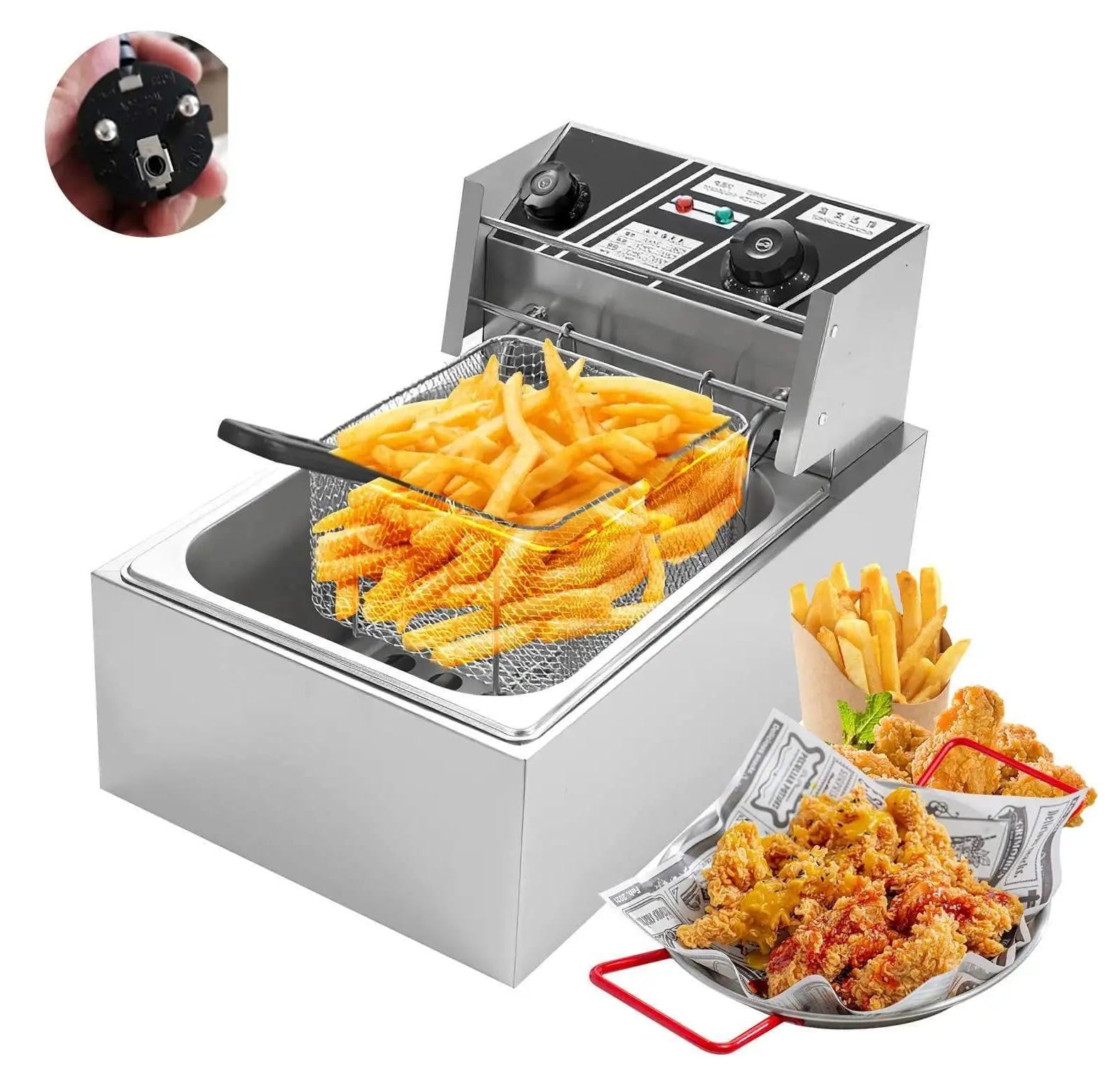 Selius Elektrische Frituurpan - 6L - 2500W - Roestvrij Staal - 50-200°C Temperatuurregeling