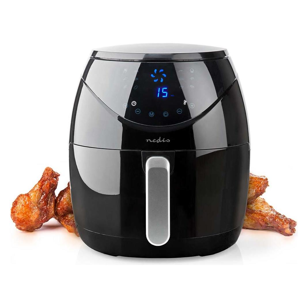 Nedis Hot Air Fryer 4.6 l Timer: 60 min Digital Black (4.60 l) (KAAF240EBK)