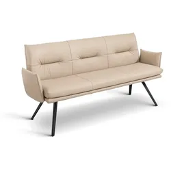 Sormani Bank Pavia Leder Grau Nebel 2,5-Sitzer