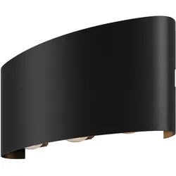 Outdoor Fassadenbeleuchtung Strato Metall Schwarz O417WL-L6B3K mit IP 54