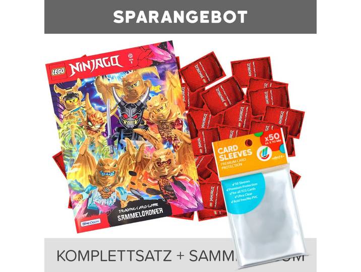 Blue Ocean Sammelkarte LEGO Ninjago 8 Cards: Kartenkomplettsatz(ohne Sonderkarten)+Mappe+mehr