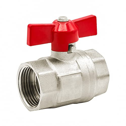 VARIOSAN Kogelkraan 13507, 1 inch IG/IG, DN25, Messing, Volledige doorgang, Vleugelschroef