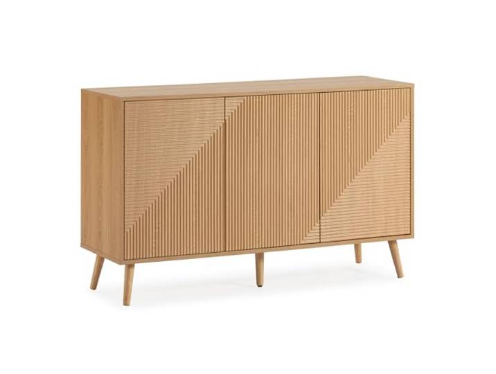 HOMN LIVING Sideboard Telmo 3 türen Eiche-Optik, 120 cm (Breite) 40 cm (Tiefe) 76 cm (Höhe)