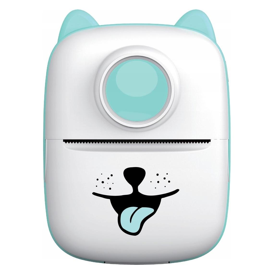 Atmosphera Drukarka Termiczna Bluetooth do Zdjęć Naklejek Notatek Etykiet / KiddoBoo X2 / Biały Piesek (KIDDOBOO)