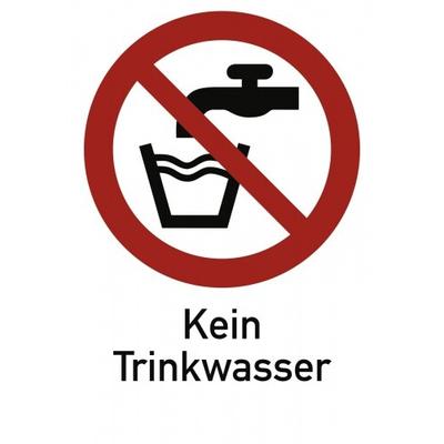 Kein Trinkwasser ISO 7010, Kombischild, Folie, 210x297 mm
