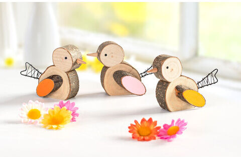 buttinette Bastel-Set "Vögel", 3 Stück