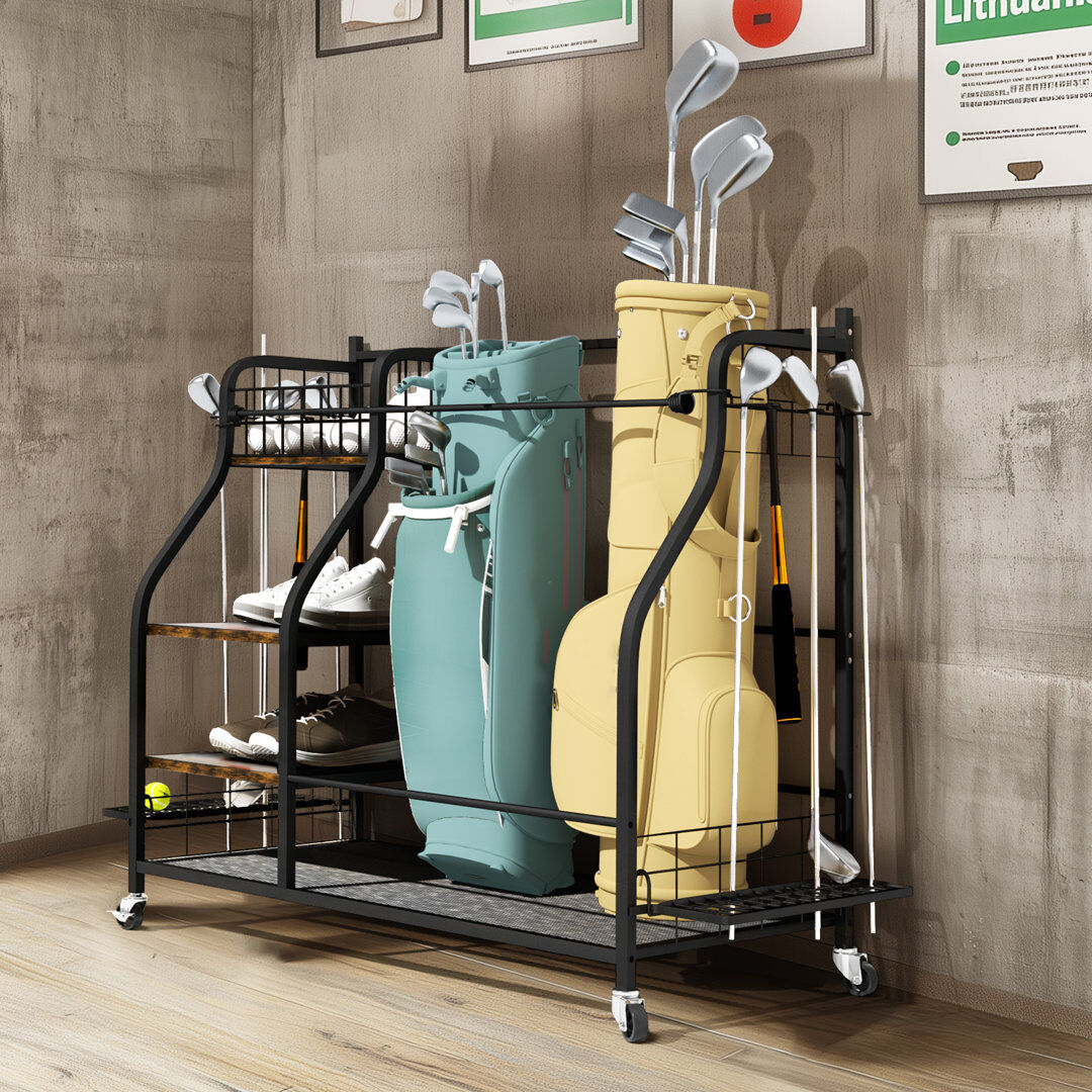 Borough Wharf Manufactured Wood Multi-Use Sports Rack Black 20