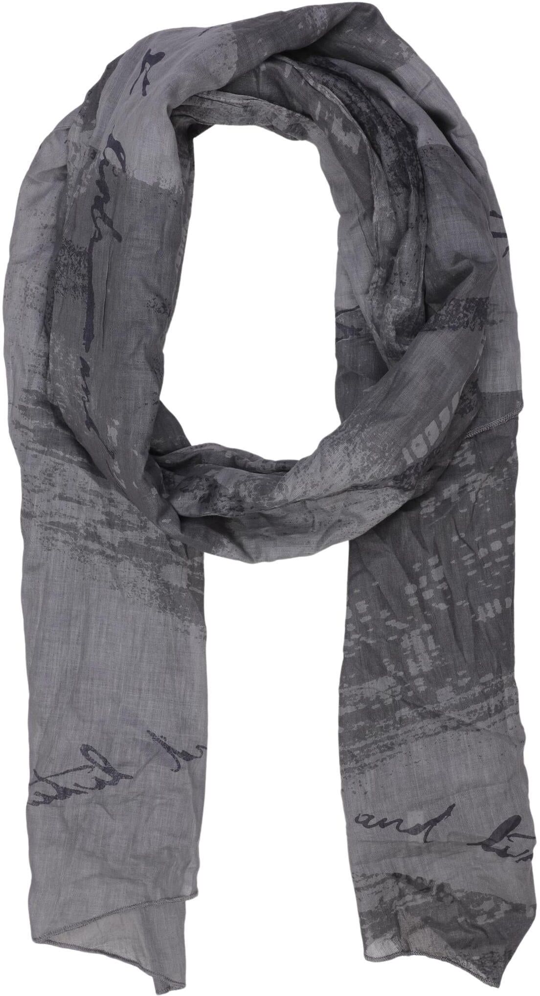 Esprit Damen Schal oder Tuch, Grau, Baumwolle - Second Hand