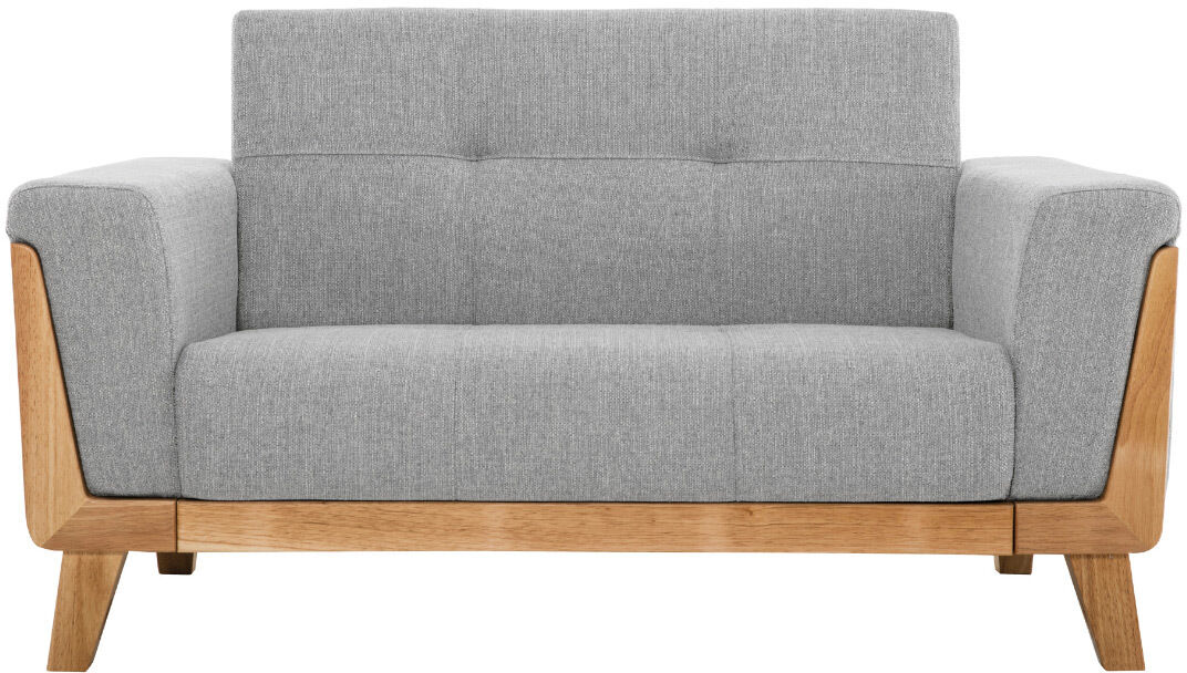 Miliboo Skandinavisches Sofa 2-Sitzer in Hellgrau und Holz FJORD
