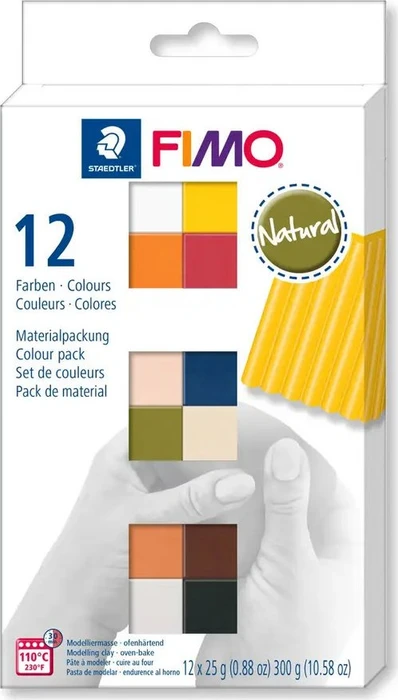FIMO soft Set mit 12 Farben 25 g NATURAL, 12 Stück
