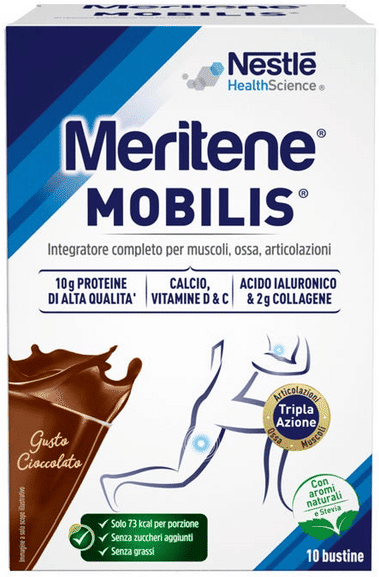 Meritene Mobilis Chocolate Integratore Per Muscoli Ed Ossa 10 Bustine