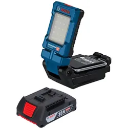 Bosch Professional, Arbeitsleuchte, GLI 18V-800 Professional Akku Leuchte 18 V 800 lm + 1x Akku 2,0 Ah - ohne Ladegerät (800 lm)