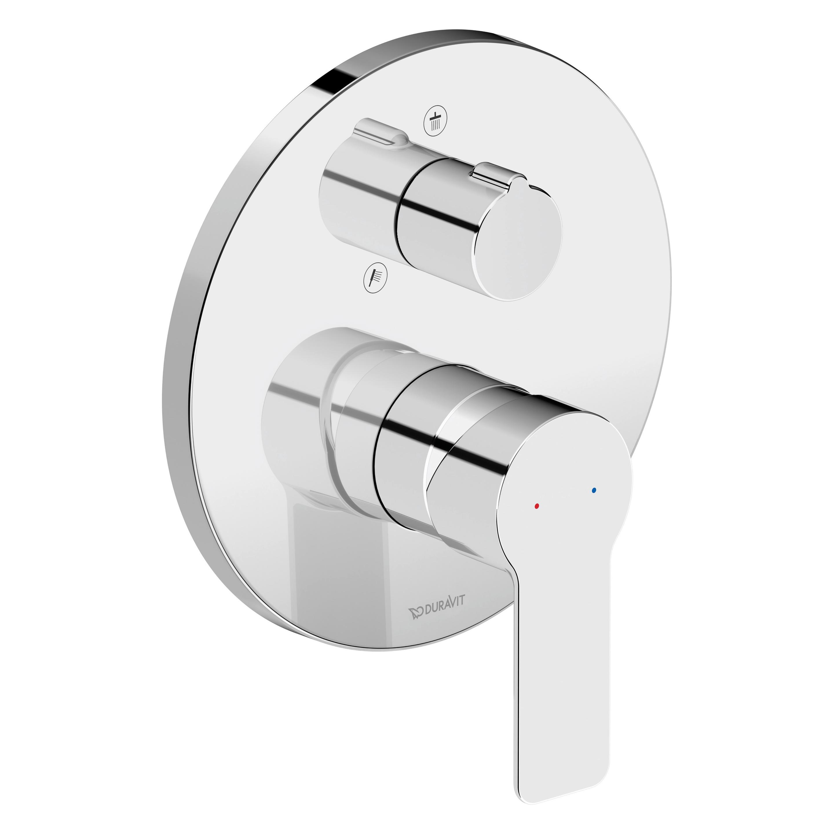 Duravit D-Code Einhebel-Brausemischer Unterputz, 2 Verbraucher (DC4210012010)
