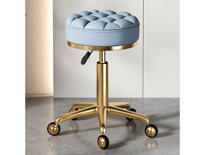 Chaise de beauté spécialement conçue pour salon de beauté, poulie rotative réglable, tabouret rond pour salon de coiffure, une roulette