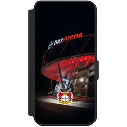 Nivocase Klapphülle für Samsung Galaxy S24 Handyhülle aus Kunst Leder NIVOflip schwarz Bayer 04 Leverkusen (Samsung Galaxy S24), Smartphone Hülle, Schwarz