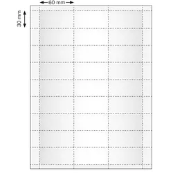 10 Bogen - Einsteckschilder für Namensschilder, 60 x 30 mm, 270 Stück, Papier, weiß