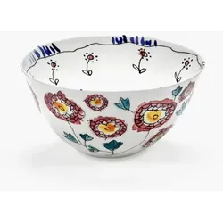 Serax Bowl L Anemone milk midnight flowers in Marni 18cm
