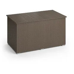 Oskar XXL Polyrattan Kissenbox 950L Auflagenbox Braun Gartenbox Gartentruhe