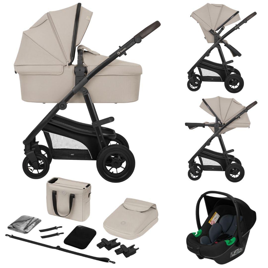 Kombikinderwagen 3-in-1 - Reisebett, Buggy und Autositz - mit Adaptern