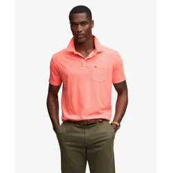 Superdry für Herren. M1110486A Polo Classic Koralle Leinen (XL), Lässig, Baumwolle, Kurzarm