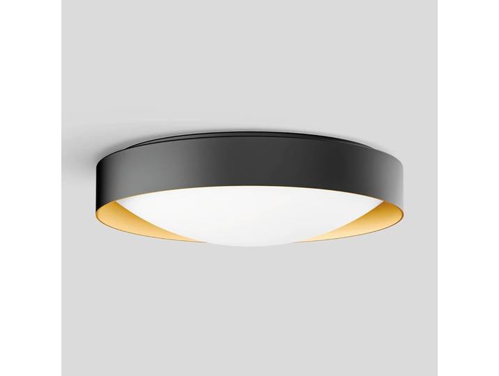 BEGA LED Deckenleuchte Studio Line, dimmbar, schwarz, für Flurbereich, Aluminium