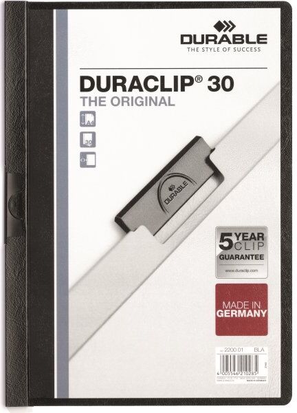 Durable Duraclip 30 Klemmappe   A4   Sort