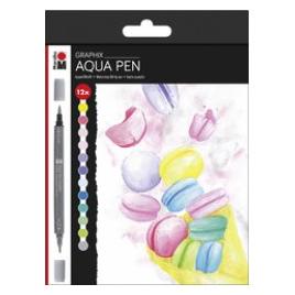 Marabu Pinselstift Aqua Pen Graphix ICE ICE BABY, 12er Etui (12x) (0145000000105)