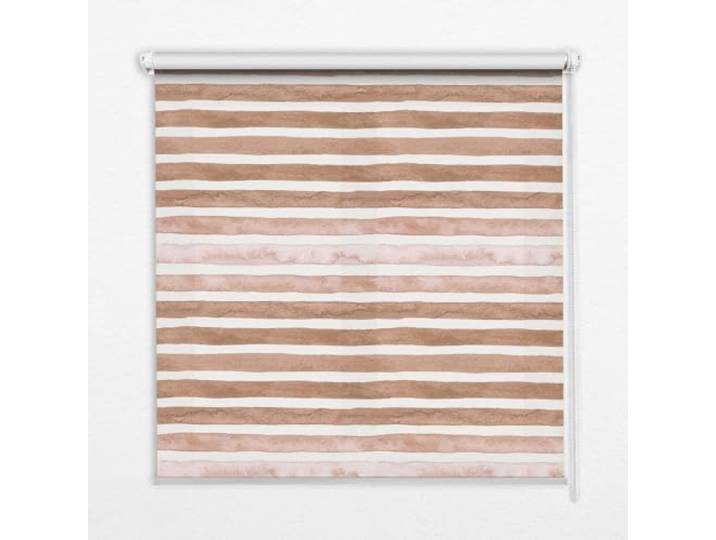 Tulup Für Fenster Rollos 100x180cm Durchlässig Innenbereich - Braun bemalte Streifen