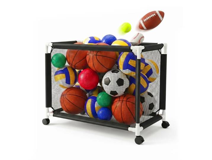 Relaxdays Ballwagen mit Rollen