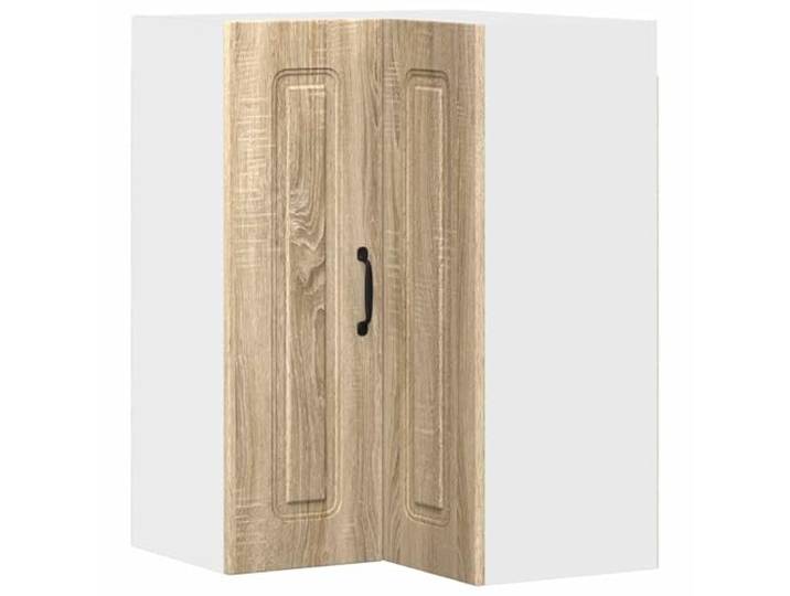 KGHFDVB Küchenschrank 57 x 57 x 80 cm Kalmar Holzwerkstoff Sonoma-Eiche Holzwerkstoff Sonoma-Eiche, 3 Regale hinter 2 Türen, bis 60 kg belastbar, für Küchen mit ungenutzter Ecke, Eigengewicht