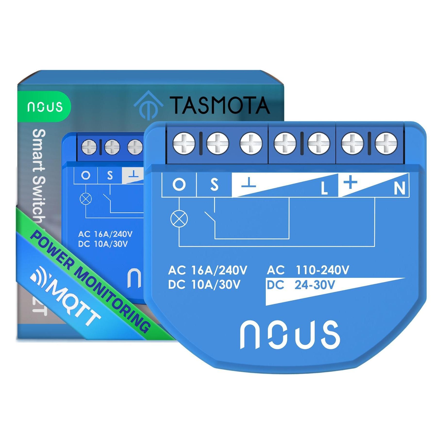 Nous B2T WLAN Schaltaktor Tasmota PM 1 Kanal/16A/ESP32/Matter/Messung (Schaltaktor) (46305731)