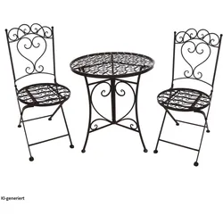 HTI-Living, Gartentisch + Balkontisch, Curly (60 x 71 cm)
