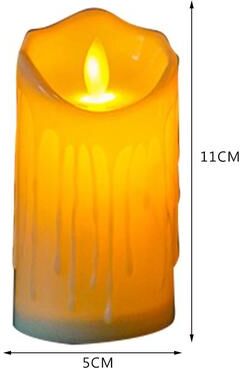 Uplift Treasures Flameless LED Flickering Candle Light Set 5.0x11.0cm