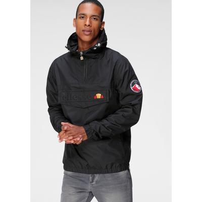 Windbreaker ELLESSE "MONT 2 JACKET", Herren, Gr. M, schwarz, Obermaterial: 100% Polyester. Futter: 100% Polyester, Basic schmal hüftlang, Bündchen, Jacken Windbreaker, mit Kapuze, Reißverschluss, Fronttasche und elastischen Abschlüssen