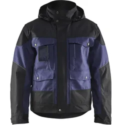 Winterjacke mit Kapuze "4886" - S - marine/schwarz