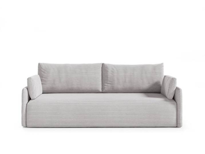 moebelfaktor Schlafsofa Mino 3-Sitzer POSO Cord Stoff, mit Ausklappfunktion