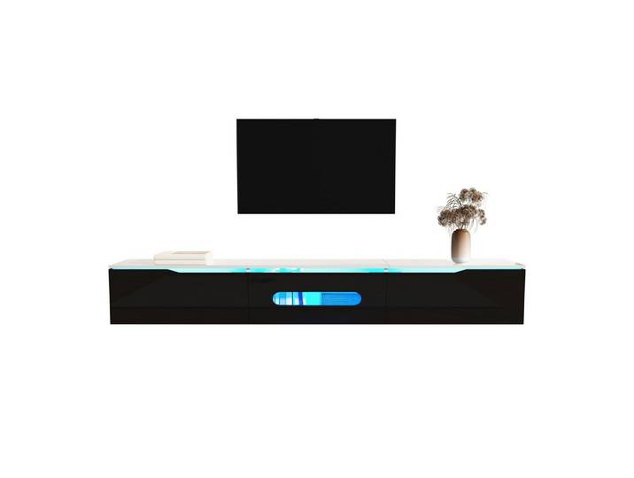Fine Life Pro TV-Schrank Lowboard / TV‑Schrank / TV‑Lowboard mit 16‑farbiger LED‑Beleuchtung