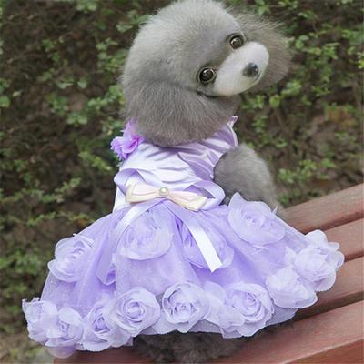 United Pet Princess Rose Dress For Small Dogs Lightweight Summer Outfit purple s