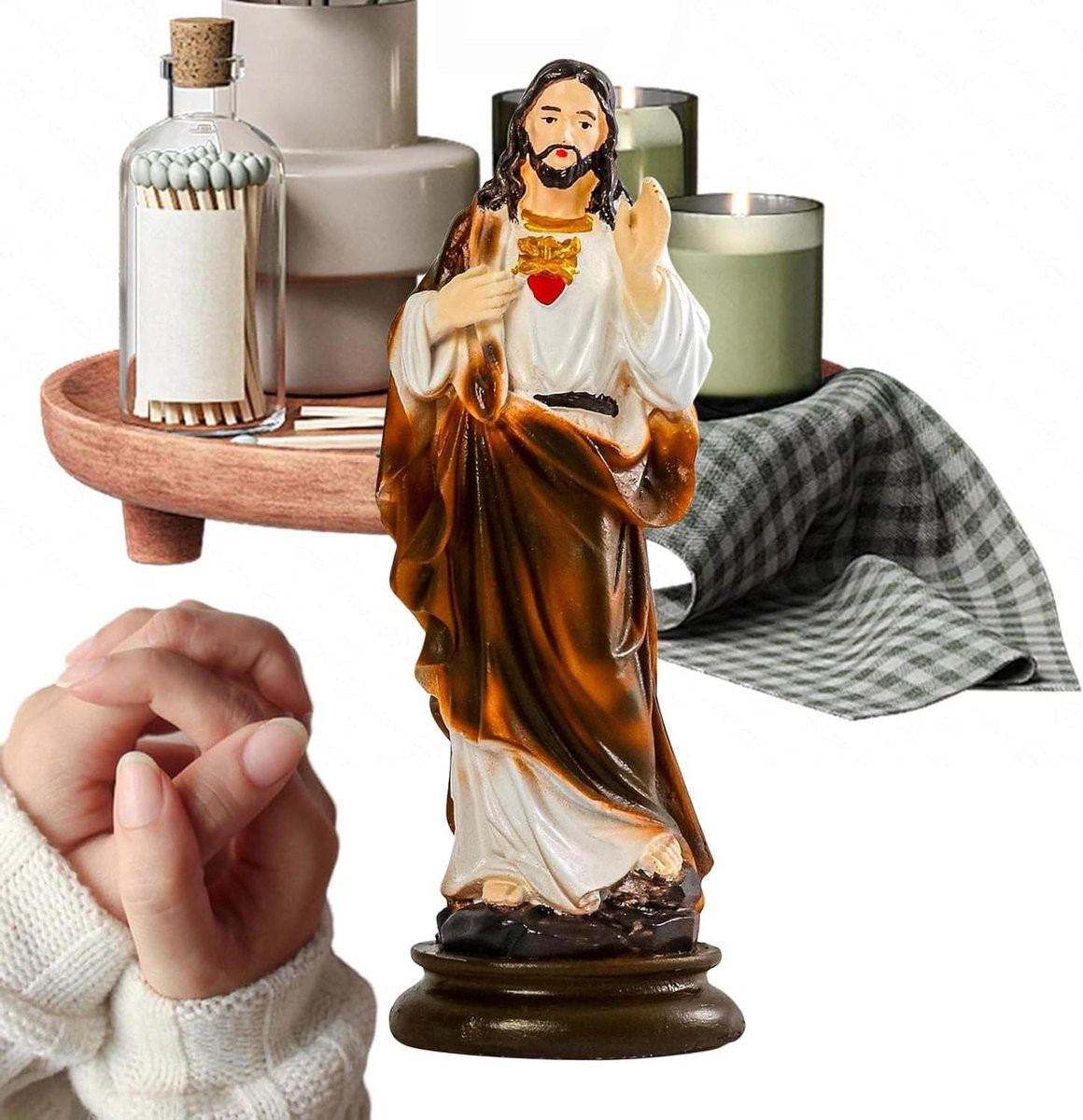 Gedetailleerd Jezus Beeldje voor Huisdecoratie - 21 cm