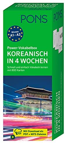 PONS Power-Vokabelbox Koreanisch: Koreanisch-Vokabeln lernen mit 800 Karten - Preis vom 09.10.2026 07:28:09 h