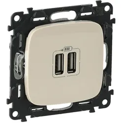 Legrand Valena Allure USB-Ladedose, 2-fach (mandelweiß)