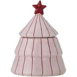 Bloomingville Shirly Gefäß mit Deckel aus Steingut, Rose, Rose - Ø 12 x H 16 cm