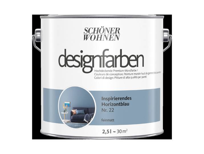Schöner Wohnen Premium-Dispersion Designfarbe Blau 2.5 l
