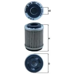 Ölfilter MAHLE OX 801 für Yamaha SR