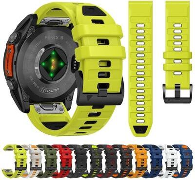 Uplifted Goods Soft Silicone Quick Fit Smartwatch Band orange Black 26mm